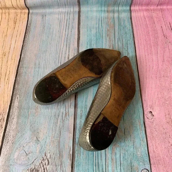 Jimmy Choo silver pointy flats - Picture 11 of 14